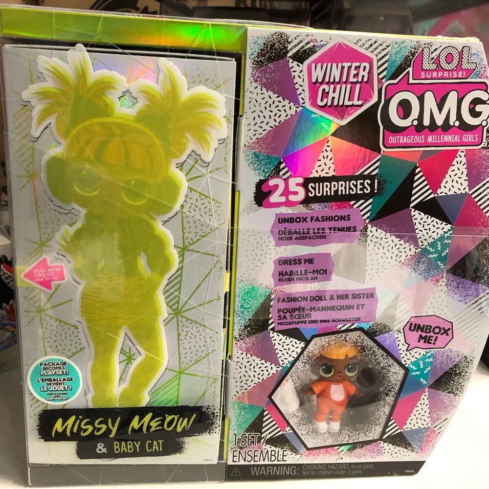 L.O.L. Surprise! O.M.G. Winter Chill Missy Meow Fashion Doll & Baby Cat Doll